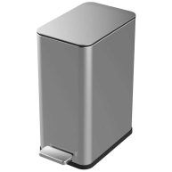 StyleWell 2.6 Gal. Stainless Steel Slim Step-On Trash Can