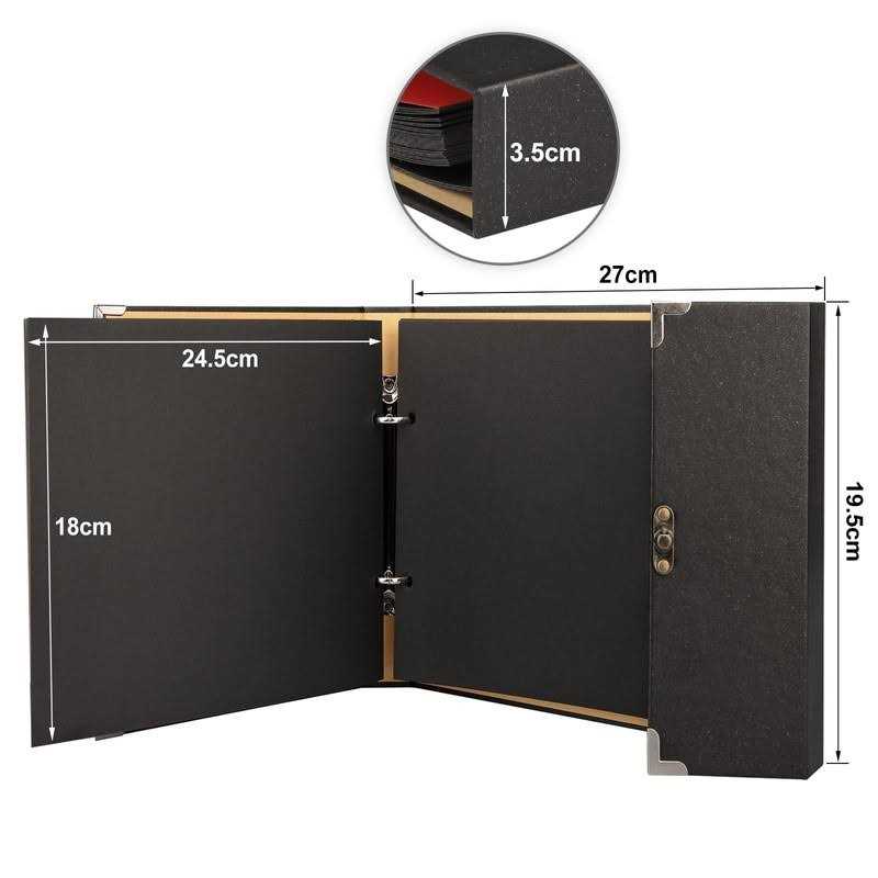 Scrapbook Firbon Handmade DIY Family Photo Albums Couples Memory Book Black Page Scrap Book for Anniversary - Image 5