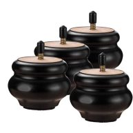 Round Wooden Furniture Legs Gourd-Shaped Sofa Legs 4pcs Set Suitable for Bed