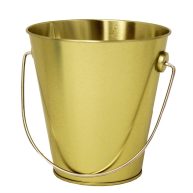 Way To Celebrate Gold Tin Pail with Handle