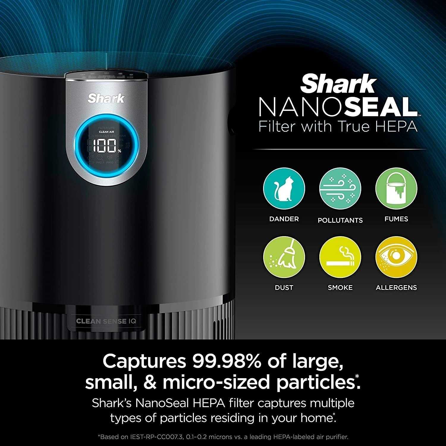 Shark HP201 Clean Sense Air Purifier MAX for Home Allergies HEPA Filter - Image 4
