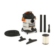 RIDGID 10 6.0 Peak HP Stainless Steel Wet/Dry Shop Vacuum with Filter Hose and Accessories