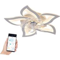 Reydeluz Ceiling Fan With Lights, 27In 50W, Remote Control, 3 Color Temperatures, 6 Gear Wind Speed For Bedroom