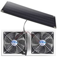 Solar Panel Fan Kit Antpay 10w Weatherproof Dual Fan with 11ft3.5m
