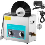 VEVOR Ultrasonic Vinyl Record Cleaner 6L 40kHz Vinyl Ultrasonic Cleaning Machine Knob Control Record Ultrasonic Cleaner 4 Records Vinyl Sonic