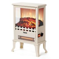 TURBRO Suburbs TS17Q Infrared Electric Fireplace Stove 19 Freestanding Stove Heater with 3-Sided View