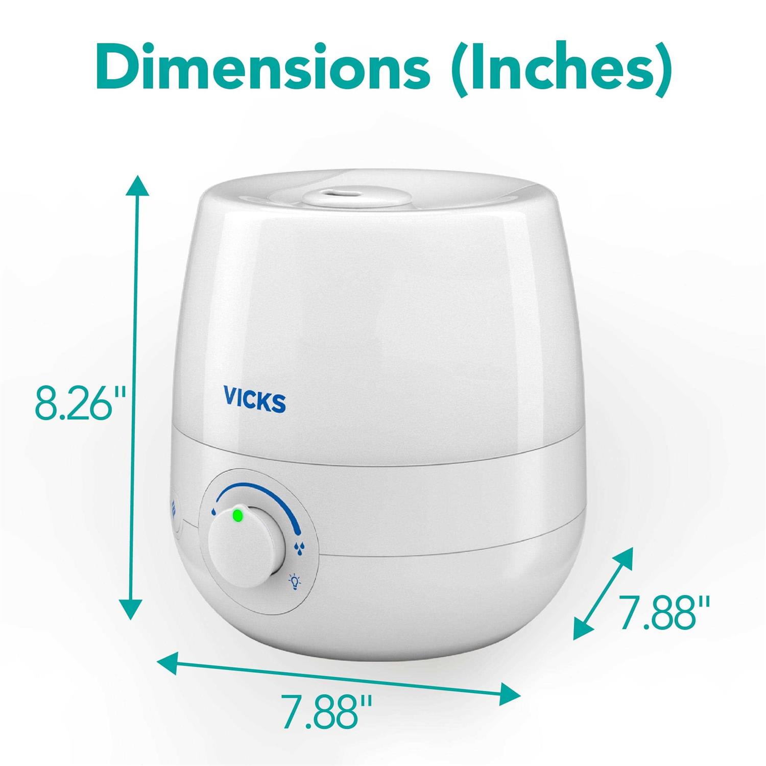 Vicks 0.6 Gallon NaturalCare Cool Mist Ultrasonic Humidifier - Image 4