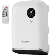 VEVOR Electric Wall Heater 1500W Small Space Heaters with Touch Screen & Wireless Remote Control