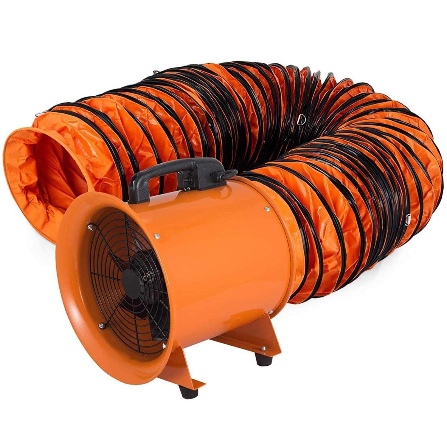 VEVOR Utility Blower Fan 12 Inches High Velocity Ventilator Portable Ventilation Fan Fume Extractor GYGFJ12YCD10MGZ01V1
