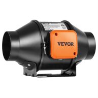 VEVOR Inline Duct Fan 4 in. 205 CFM with Temperature Humidity Controller Quiet EC-Motor Ventilation Exhaust Fan
