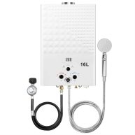 Tankless Water Heater 4.21GPM 16L Outdoor Portable GasHot Water Heater Instant Propane Water Heater with Digital Display Multi-Protection