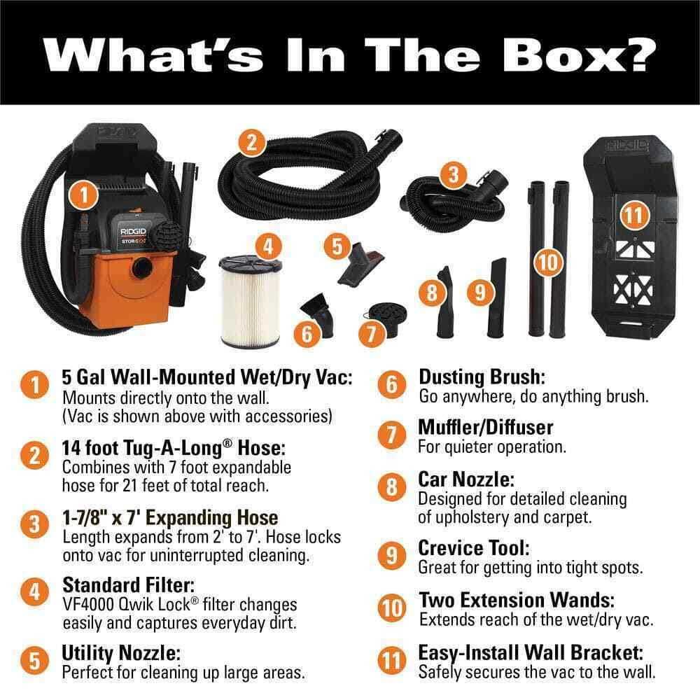 Ridgid Stor-N-Go Wet/Dry Vac WD5500 - Image 2