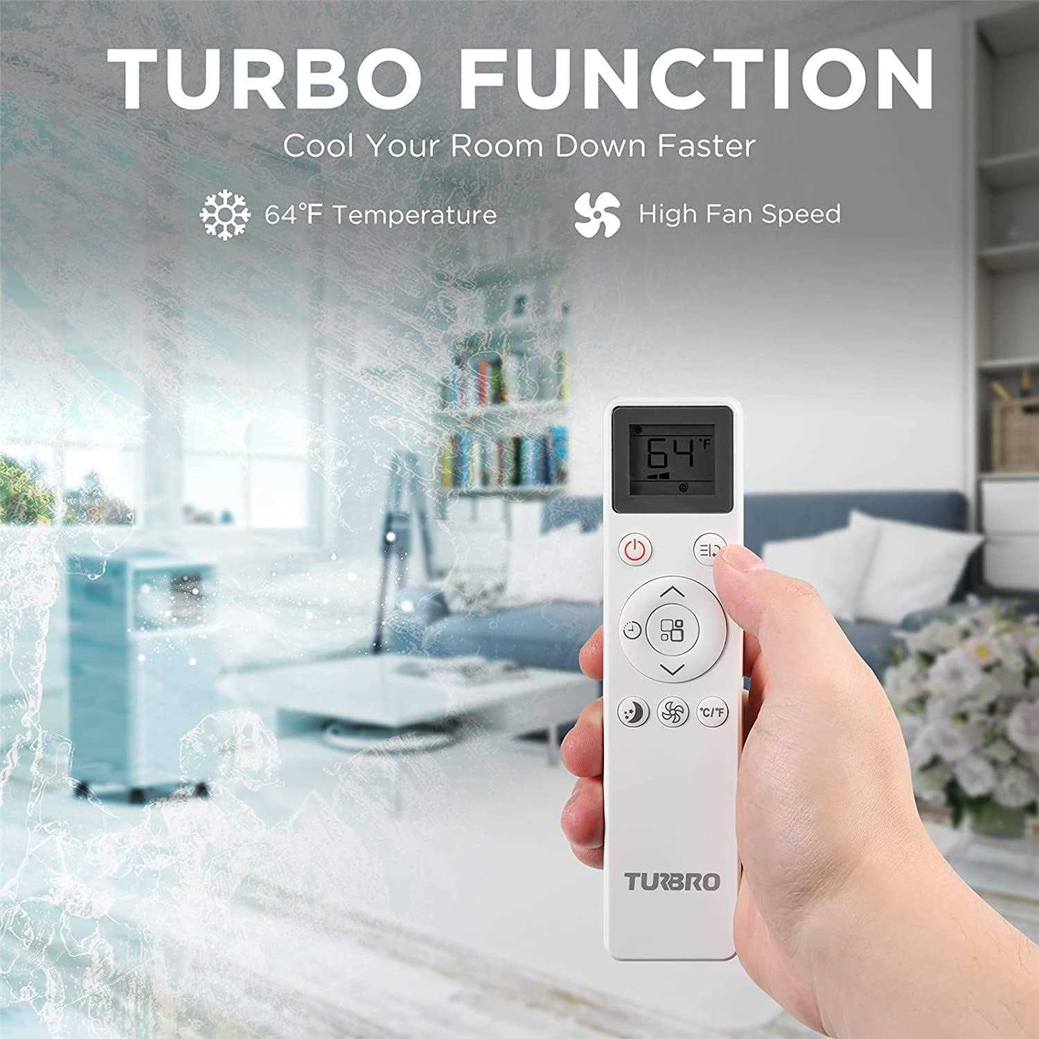 TURBRO Greenland 8,000 BTU Portable Air Conditioner, Dehumidifier and Fan - Image 2