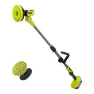 RYOBI ONE+ 18V Cordless Telescoping Power Scrubber Kit with 2.0 Ah Battery and Charger and