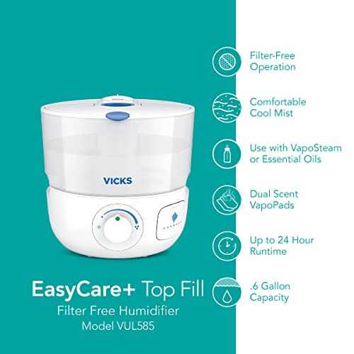 Vicks EasyCare+ TopFill Ultrasonic Cool Mist Humidifier - Image 4