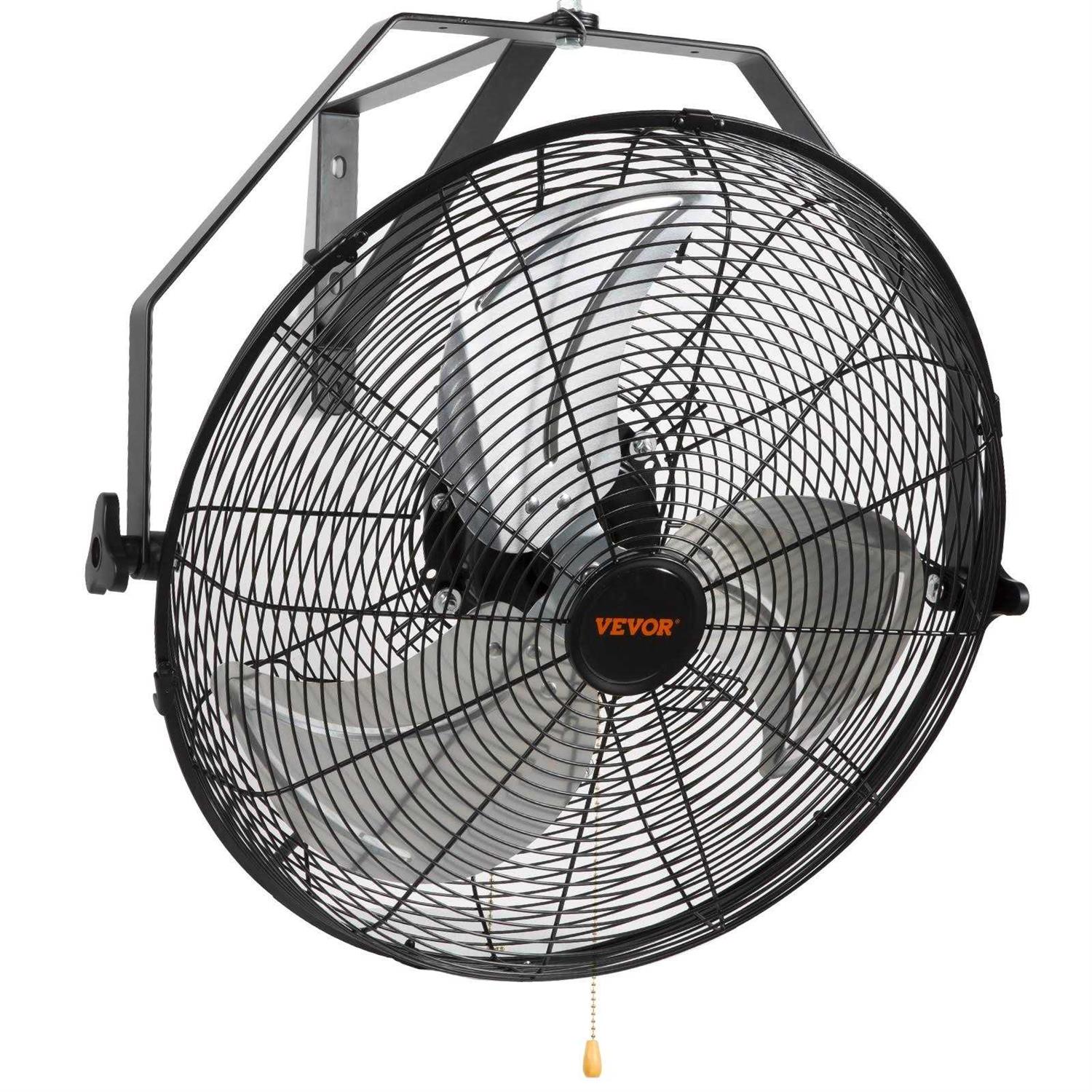 VEVOR 18 Inch Wall Mount Fan 3-Speed IP44 Waterproof Wall Fan