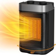 Space Heater 1500W Portable Heater 60°Oscillating Electric Heater for Bedroom Office Indoor Use