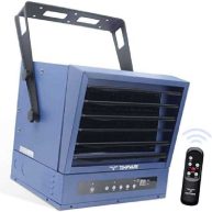 Tempware Electric Garage Heater 10,000-Watt Digital Fan-Forced Ceiling Mount Shop Heater with Full-Function Remote