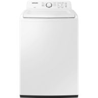 Samsung White Top Load Laundry Pair with WA41A3000AW 27 Washer and DVE41A3000W 27 Electric Dryer