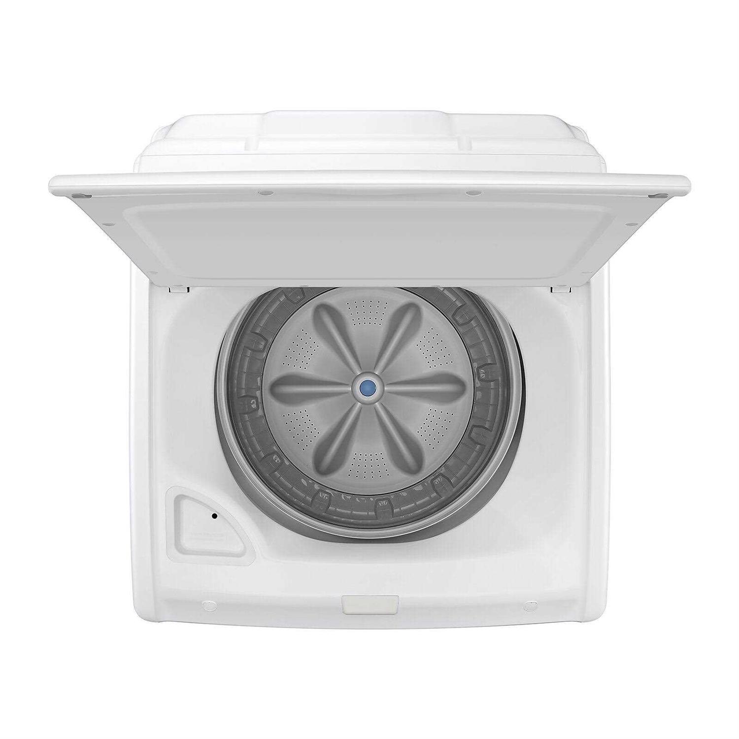 Samsung White Top Load Laundry Pair with WA41A3000AW 27 Washer and DVE41A3000W 27 Electric Dryer - Image 3