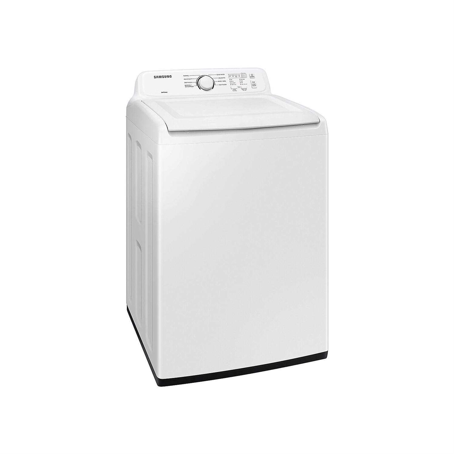 Samsung White Top Load Laundry Pair with WA41A3000AW 27 Washer and DVE41A3000W 27 Electric Dryer - Image 4