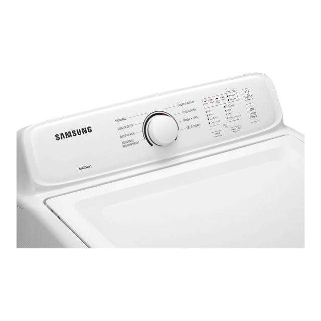 Samsung White Top Load Laundry Pair with WA41A3000AW 27 Washer and DVE41A3000W 27 Electric Dryer - Image 5