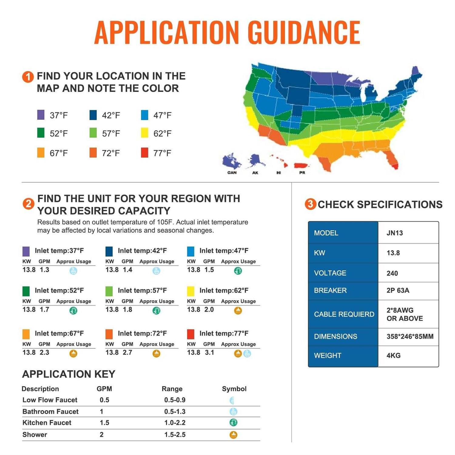 VEVOR Electric Tankless Water Heater Instant Hot Water Heater - Image 2