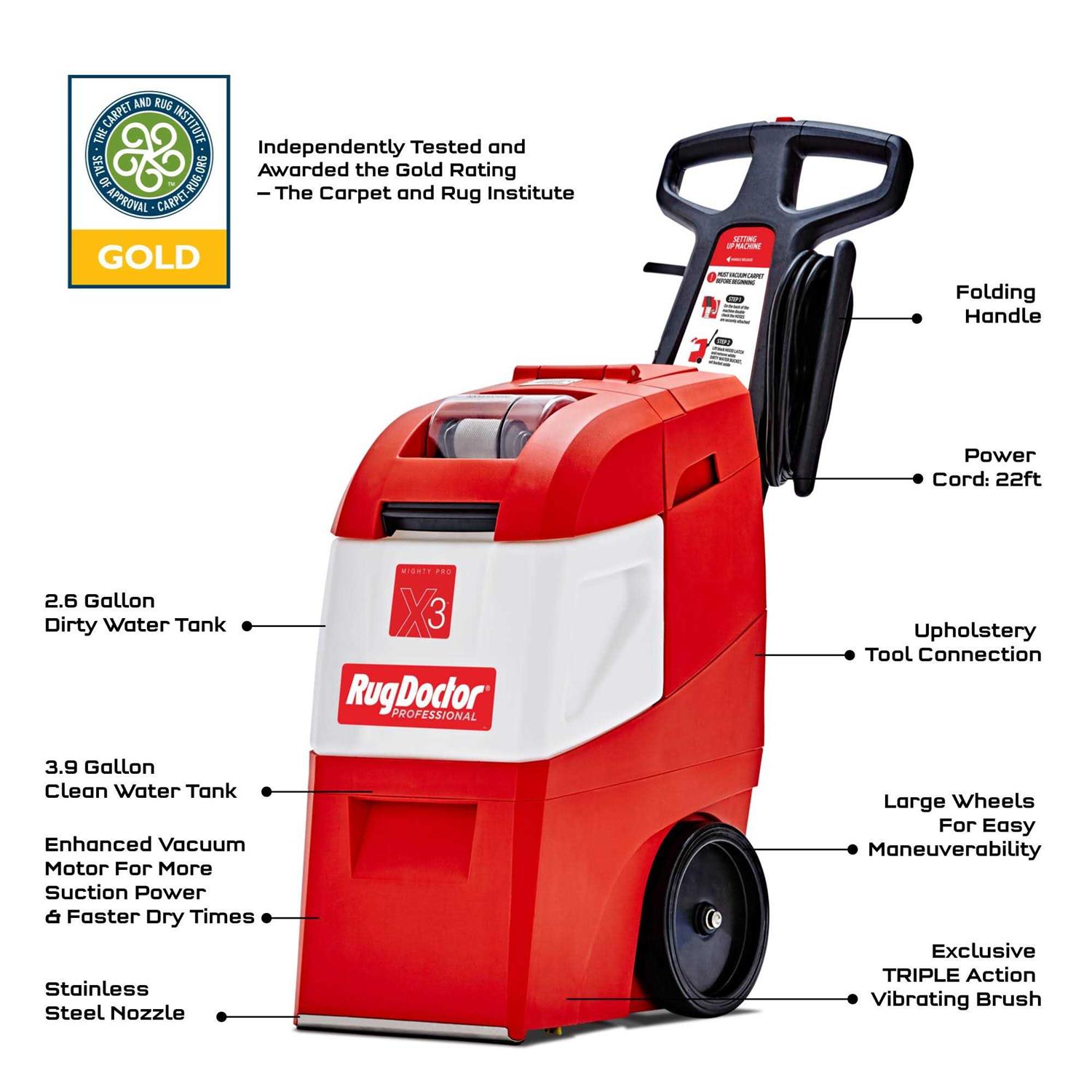 Rug Doctor Mighty Pro X3 Commercial Carpet Cleaner - Image 2