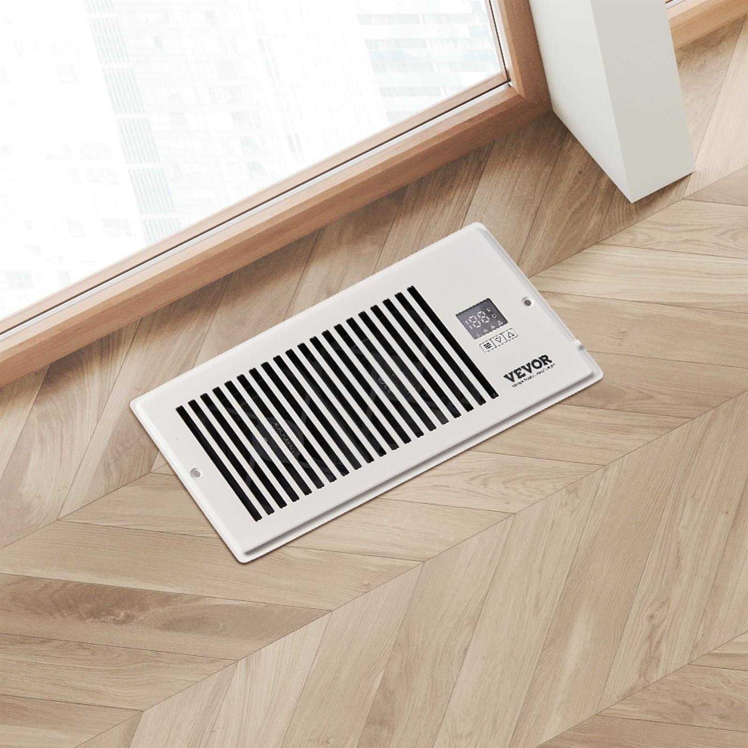VEVOR Register Booster Fan, Quiet Vent Booster Fan Fits 4” x 12” Register Holes, with Remote Control and Thermostat Control - Image 5