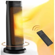 Taotronics Space Heater, Portable 1500w Oscillating Electric Space Heater with Remote, LED Display, Auto off, for Home Inside Office and Bedroom