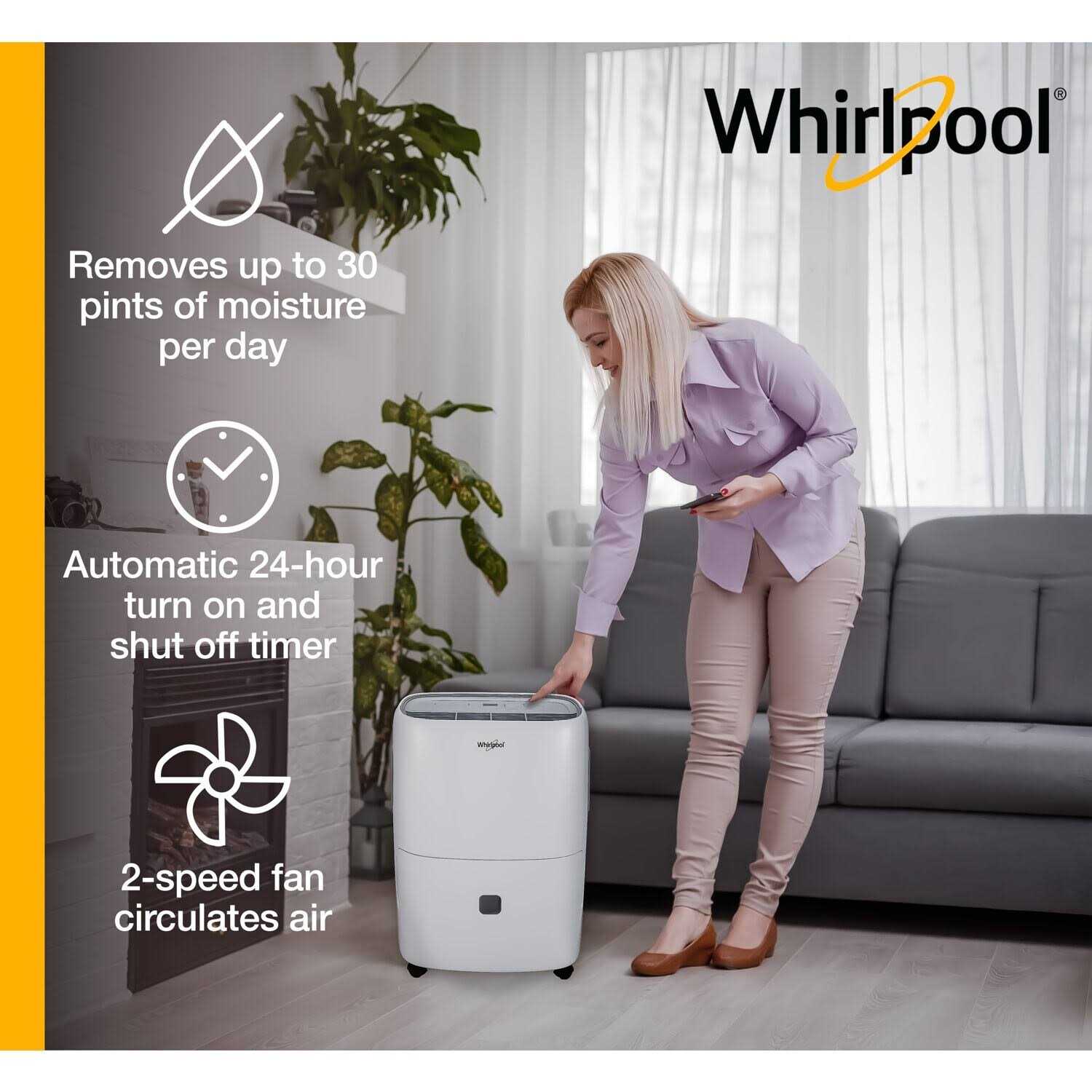 Whirlpool 30 Pint Dehumidifier - Image 4
