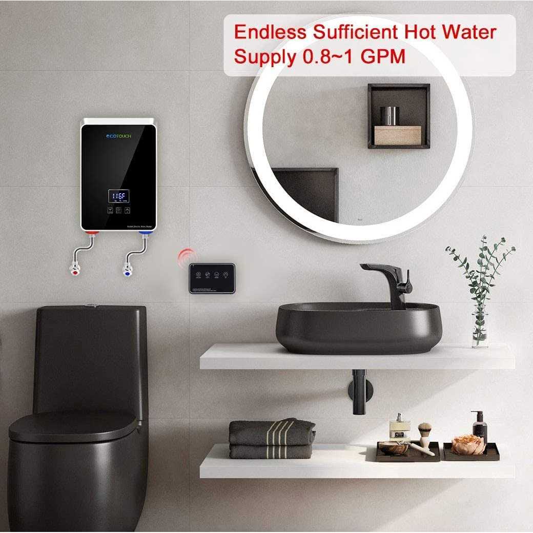 Tankless Water Heater Electric 240V On Demand Instant Hot Water Heater Digital Display 5.5kW,Overheating Protection - Image 3