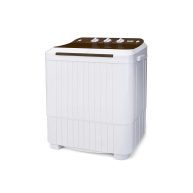 TABU Portable Washing Machine, Mini Washer, 16.5lbs Compact Twin Tub Wash Spin Combo for Apartment, Dorms, RVs, Camping and More