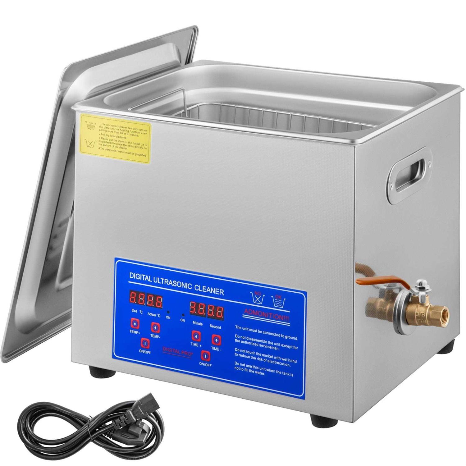 VEVOR Brand Powerful Stainless Steel Ultrasonic Cleaner 9.3 Liter Digital Timer Heater JPS-40ACSBQXJ0001V1