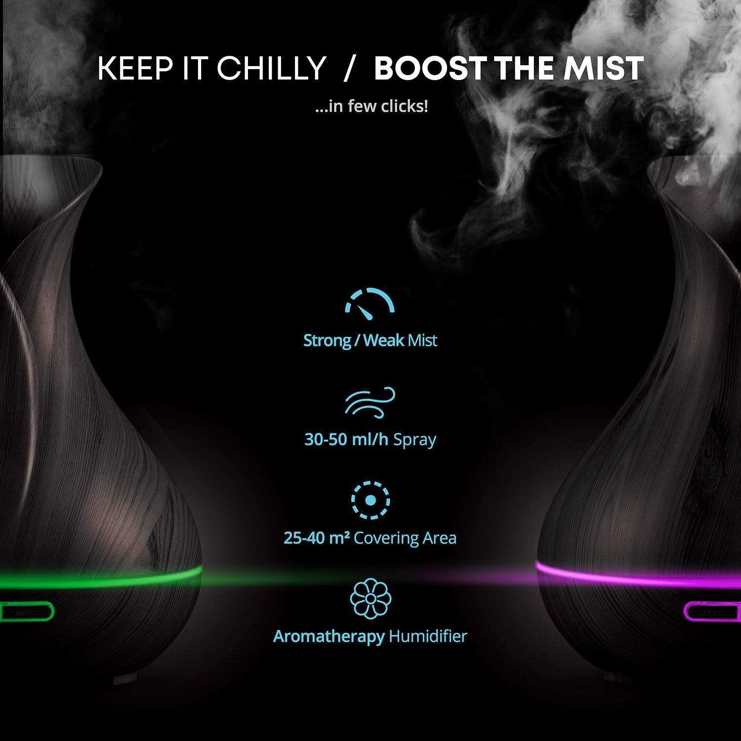 Smart WiFi Wireless Essential Oil Aromatherapy 400ml Ultrasonic Diffuser & Humidifier with Alexa & Google Home Phone App & Voice Control - Image 4