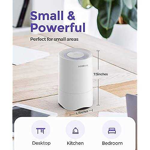 Rosekm Small Air Purifier for Home Bedroom - Image 5
