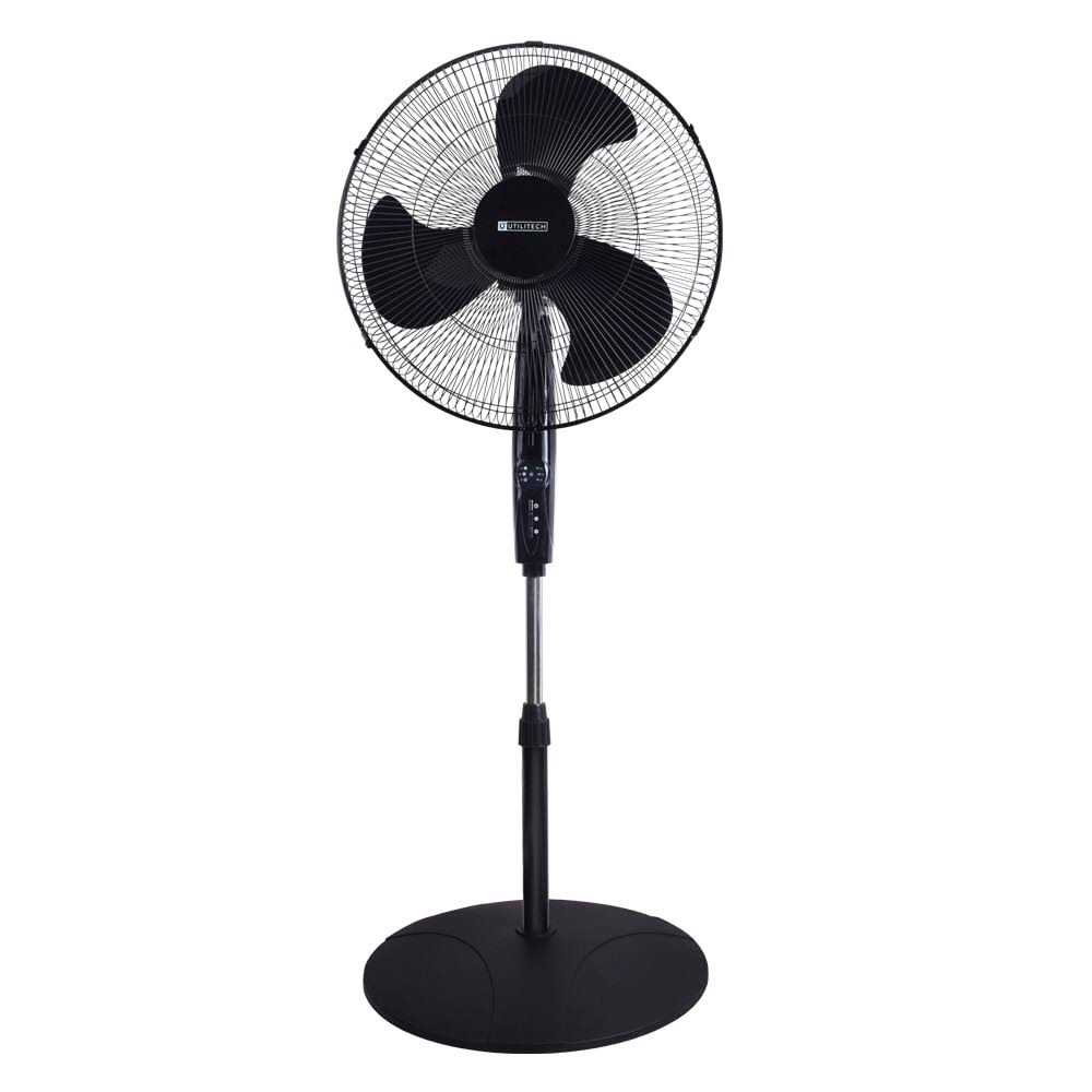 Utilitech 18-in 3-Speed Indoor Black Oscillating Pedestal Fan - Image 5
