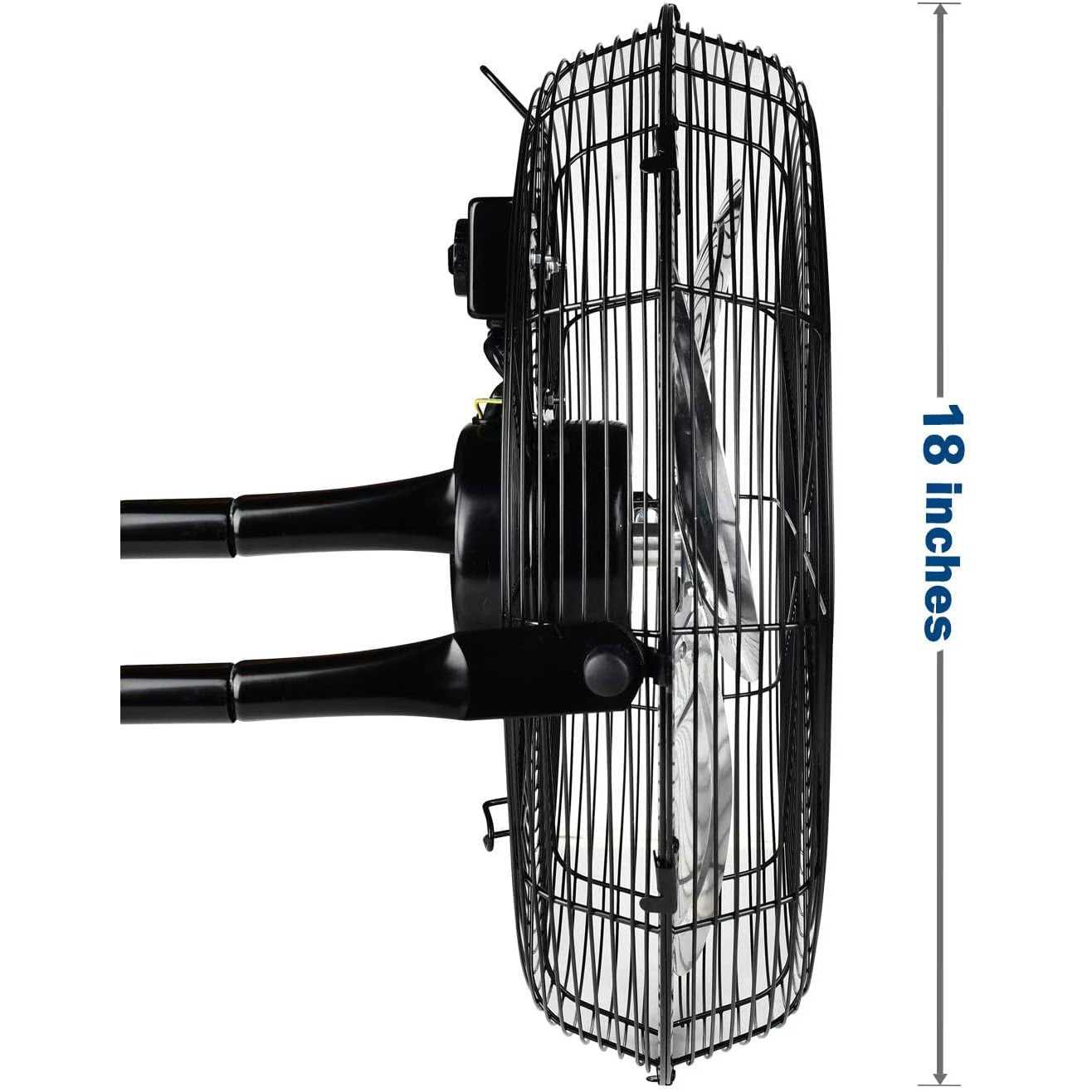 Simple Deluxe 3-Speed High Velocity Heavy Duty Metal Industrial Floor Fans - Image 5