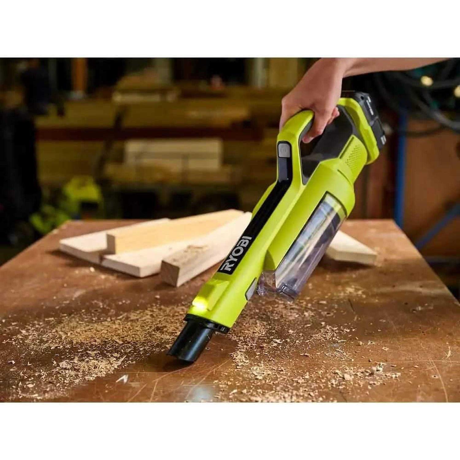 RYOBI ONE+ 18V Cordless Hand Vacuum with Powered Brush Kit with 2.0 Ah - Image 4