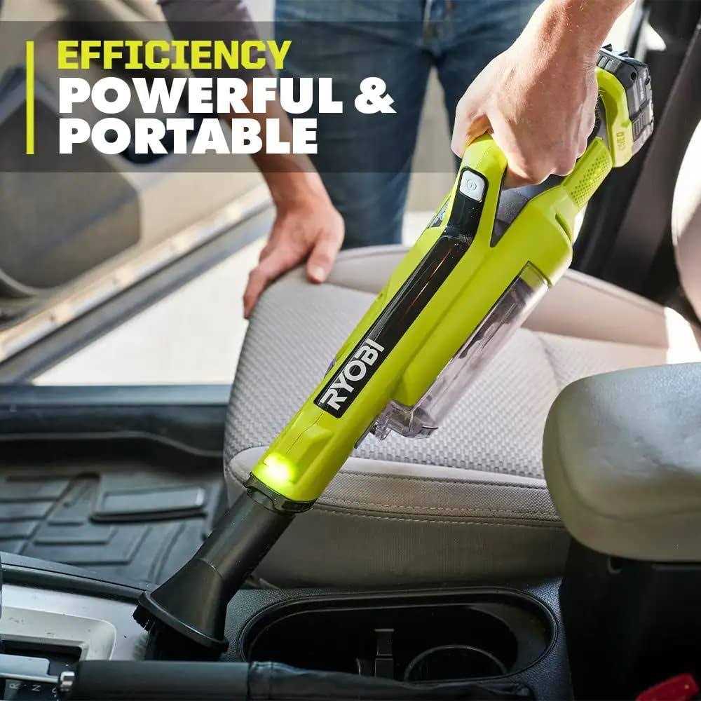 RYOBI ONE+ 18V Cordless Hand Vacuum with Powered Brush Kit with 2.0 Ah - Image 5