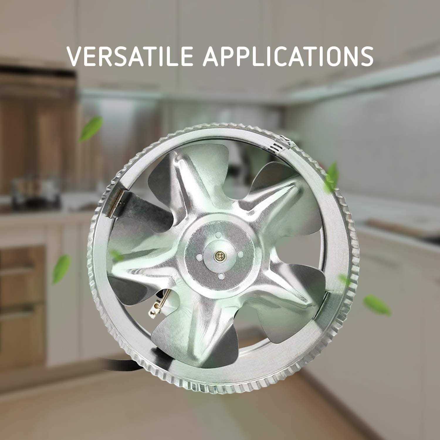 VIVOSUN 8 inch Inline Duct Booster Fan 420 CFM Low Noise Extra Long 5.5 - Image 3