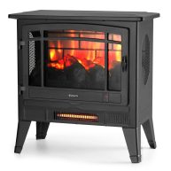 TURBRO Suburbs TS25 Electric Fireplace Infrared Space Heater with Adjustable Flame Effects