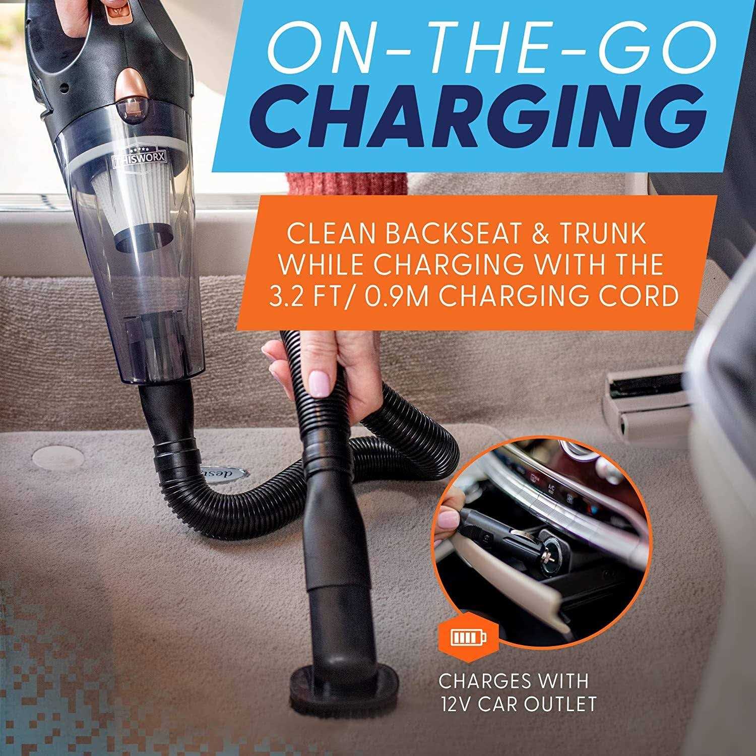Thisworx Cordless Car Vacuum Portable, Mini Handheld Vacuum w/Rechargeable Battery and 3 Attachments - Image 4