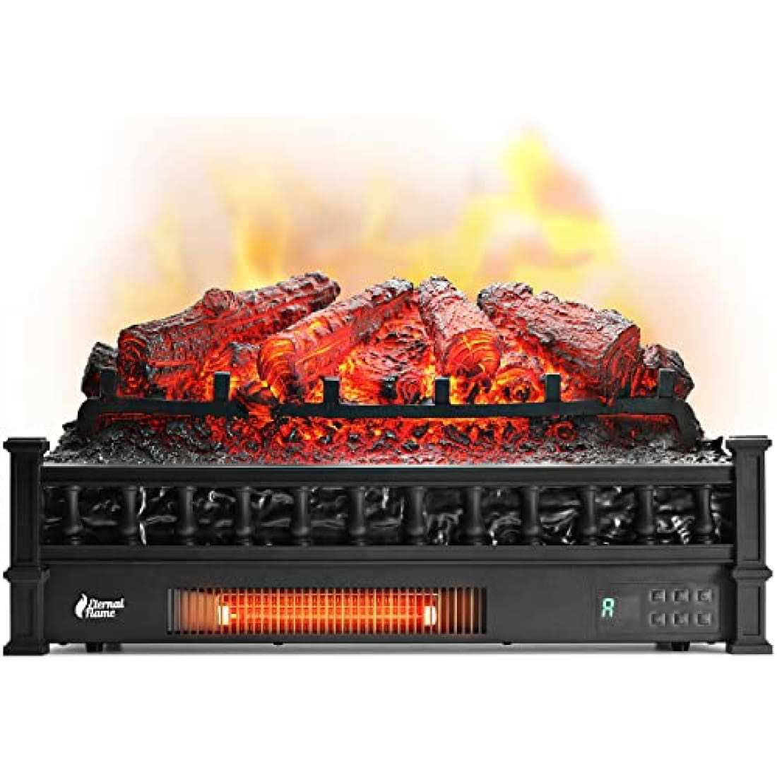 TURBRO Eternal Flame 26-inch Infrared Quartz Electric Fireplace Log Heater