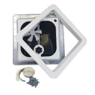 Ventadome Ventline RV Roof Vent Smoke w/ 12 Volt Fan