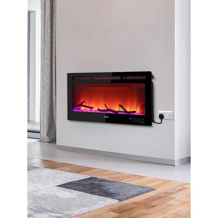 VEVOR Electric Fireplace Wall-mounted Recessed w/ Adjustable Flame & Speed - Image 2