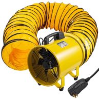 VEVOR Utility Blower Fan 12 Inches 550W 1471 & 2295 Cfm High Velocity Ventilator w/ 16 ft/5 m Duct Hose Portable Ventilation Fan Fume Extractor GYGFJST12CSSCD5M1V1