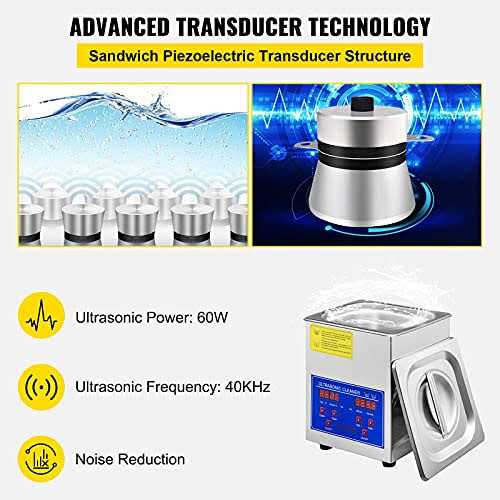 VEVOR Ultrasonic Cleaner 1.3L Professional Ultrasonic Cleaner with Digital Timer 40kHz Excellent Ultrasonic Cleaning Machine 110V for Jewelry Watch JPS-08ACSBQXJ0001V1 - Image 3