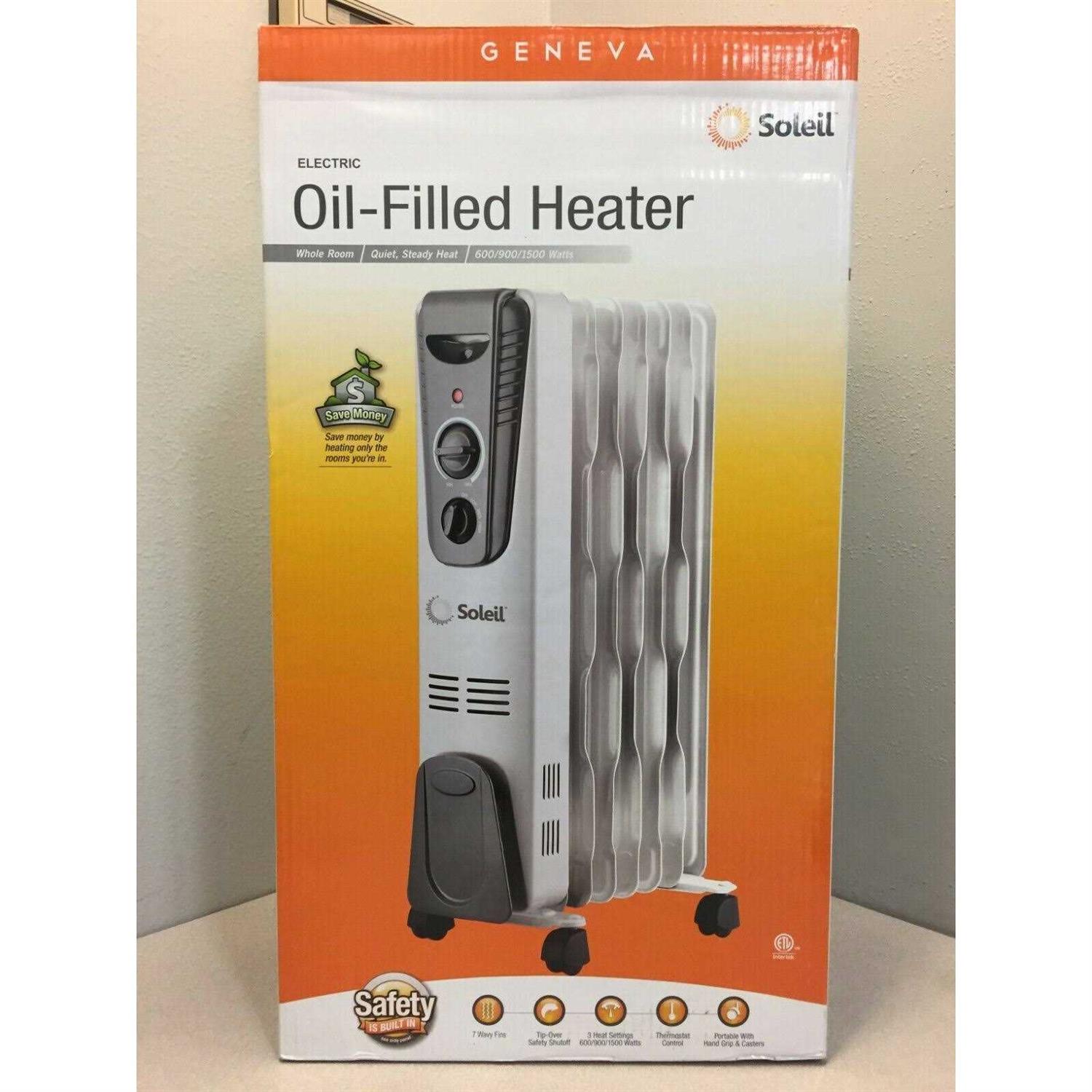Soleil CYRA45-7 160 sq ft Oil Filled Electric Radiator Heater - Image 2