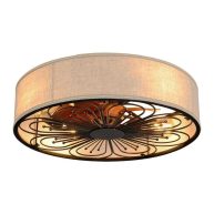 TOZING 19.7 in. Indoor Bronze Smart Low Profile Ceiling Fan with Remote and Light Kit